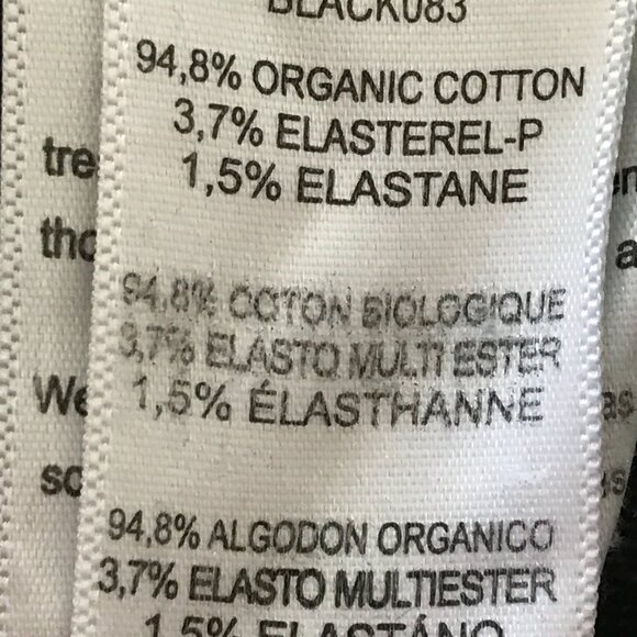 Good American Good Legs Jeans Women size 00/24 Black Frayed Hem Straight Leg - Picture 11 of 12